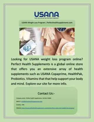 usana weight loss program