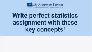 write perfect statistics assignment with these