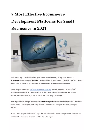 5 most effective ecommerce development platforms