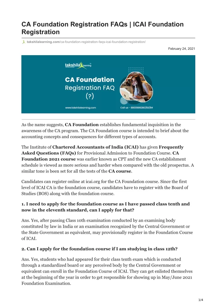 ca foundation registration faqs icai foundation