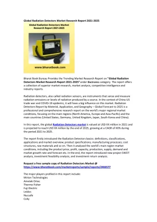 global radiation detectors market research report