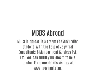 MBBS in Abroad