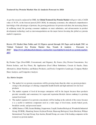 textured soy protein market size analysis
