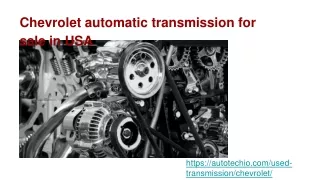 Chevrolet automatic transmission for sale in USA
