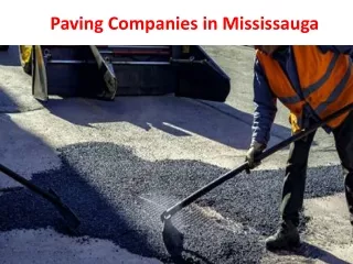 Paving Companies in Mississauga