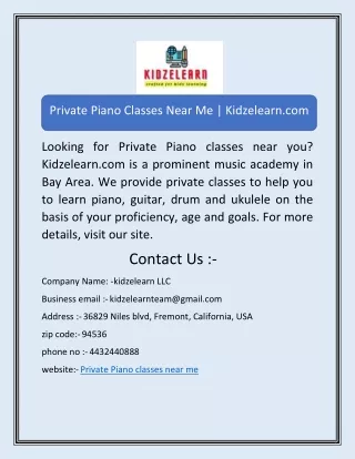 private piano classes near me kidzelearn com