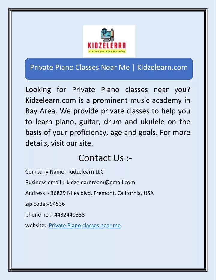 private piano classes near me kidzelearn com