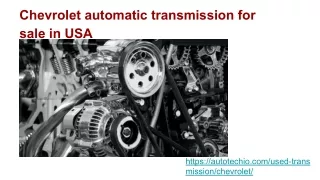 Chevrolet automatic transmission for sale in USA