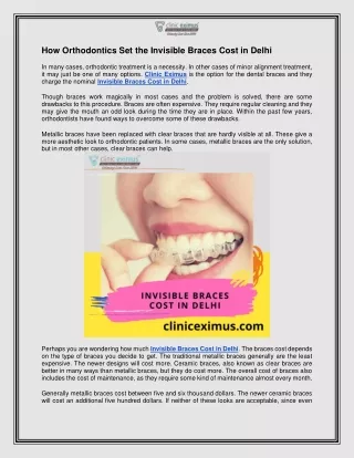how orthodontics set the invisible braces cost
