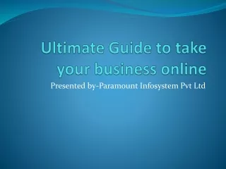 ultimate guide to take your business online