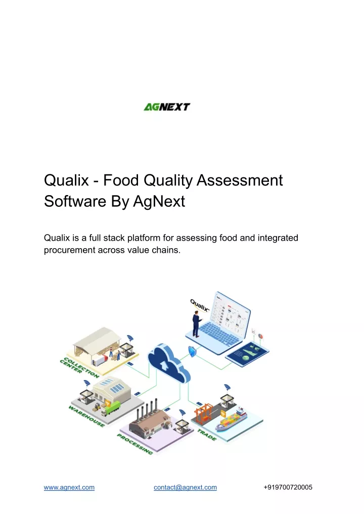 qualix food quality assessment software by agnext