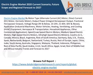electric engine market 2020 current scenario