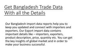 Bangladesh Custom Data with Samples Free Download