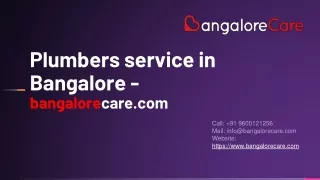 Plumbers service in Bangalore - bangalorecare.com