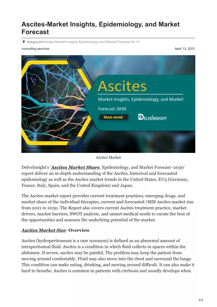 ascites market insights epidemiology and market