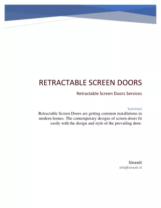 retractable screen doors