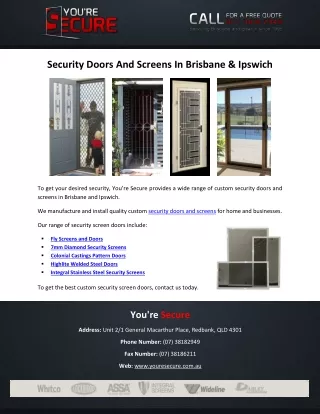 security doors and screens in brisbane ipswich