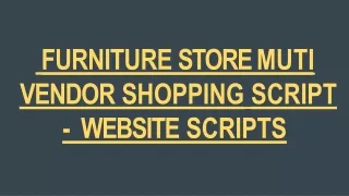 furniture store muti vendor shopping script