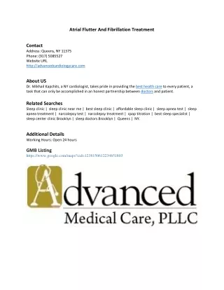 atrial flutter and fibrillation treatment