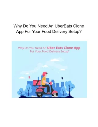 why do you need an ubereats clone app for your