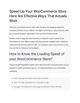 speed up your woocommerce store here