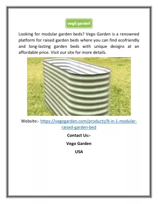 modular garden beds | Vegogarden.com
