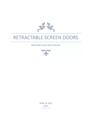 Screen Doors | SinExit Services
