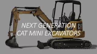 next generation cat mini excavators