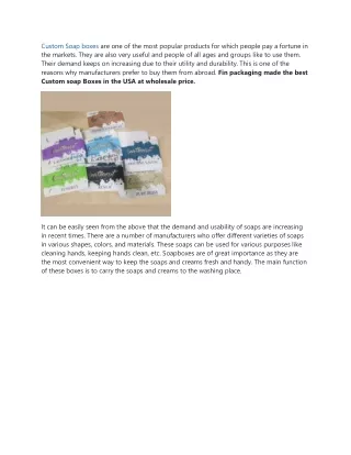 custom soap boxes are one of the most popular