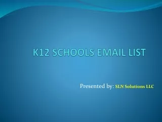 K-12 Schools Email List