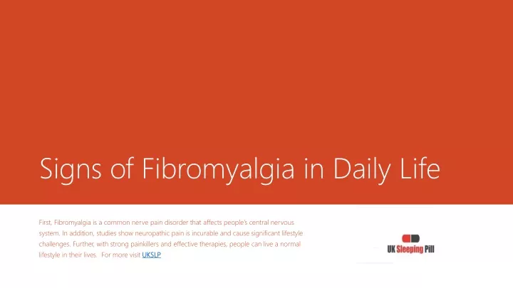 signs of fibromyalgia in daily life