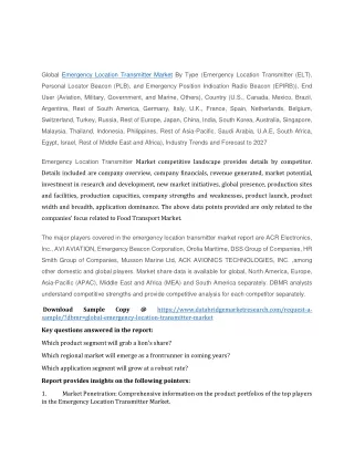 global emergency location transmitter market