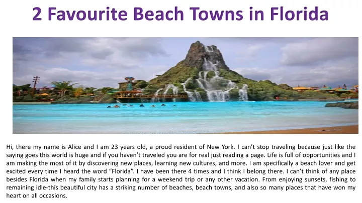 2 favourite beach towns in florida