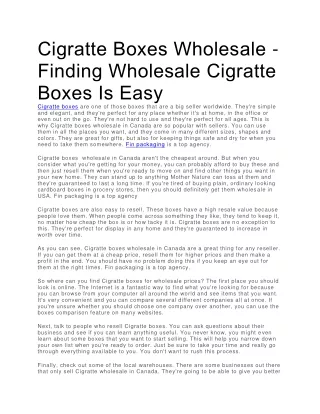 cigratte boxes wholesale finding wholesale