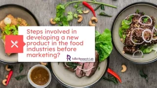 steps involved in developing a new product in the food industries before marketing