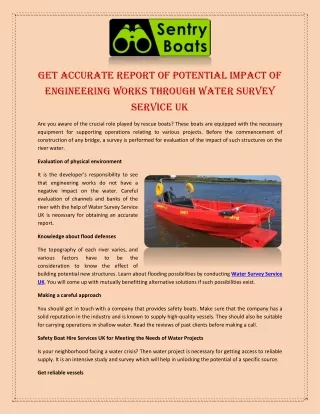 get accurate report of potential impact