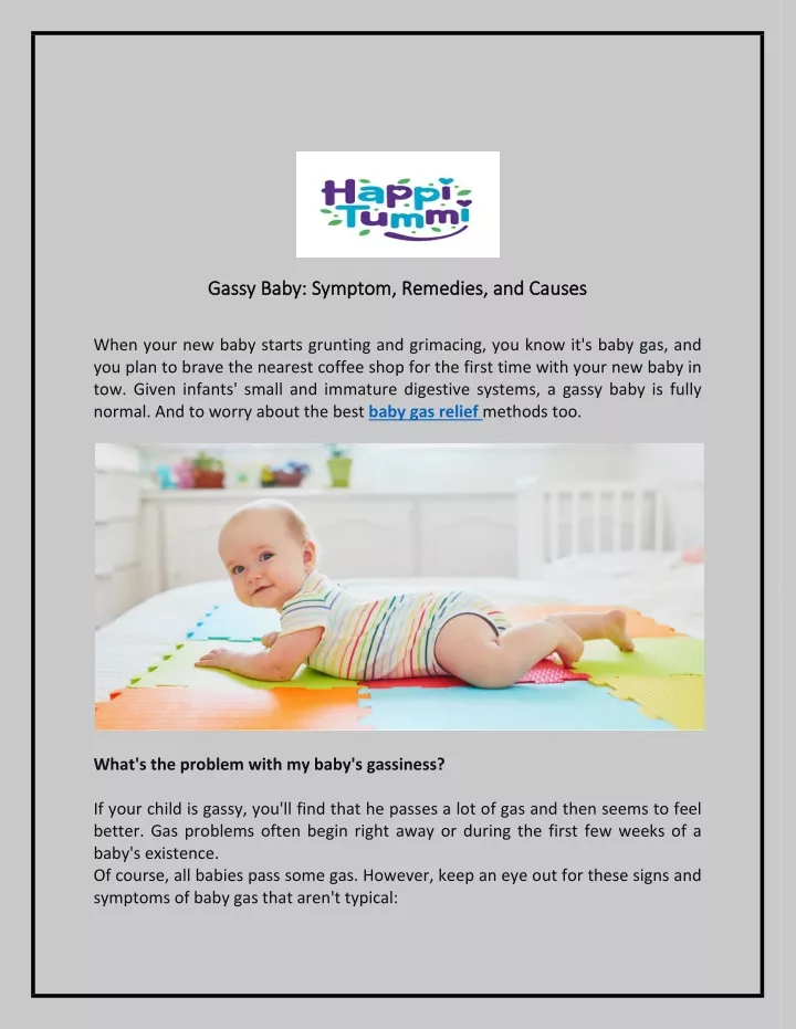 gassy baby symptom remedies and causes gassy baby