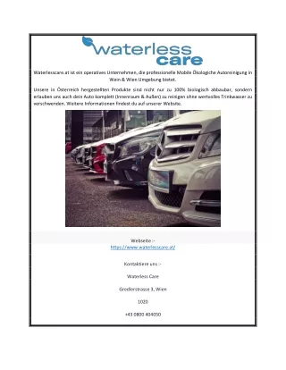 Professionelle Autoreinigung Wien     waterlesscare.at