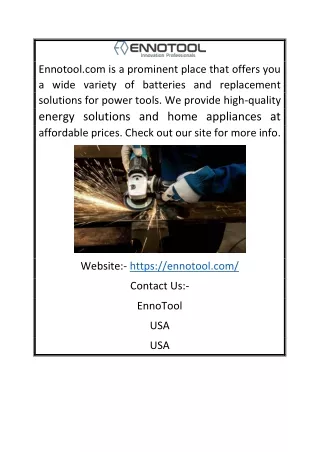 Power Tool Battery Suppliers | Ennotool.com