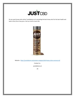 do you want honey stick online justcbdstore