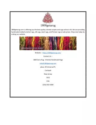 1800getarug com is offering you the best quality