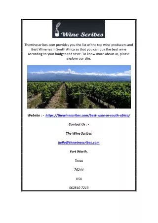 thewinescribes com provides you the list