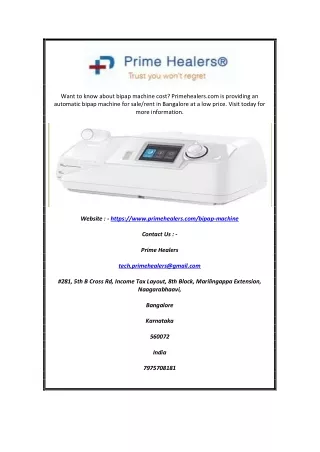 want to know about bipap machine cost
