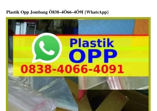Plastik Opp Jombang ౦8౩8.4౦66.4౦ᑫI[WhatsApp]