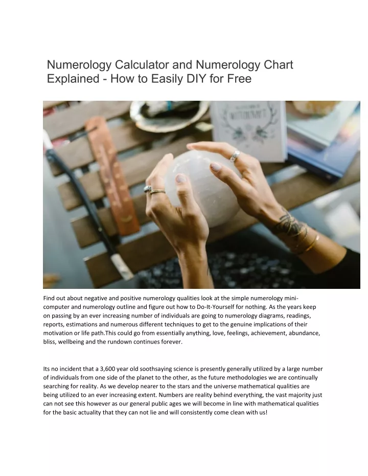 numerology calculator and numerology chart