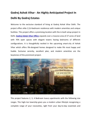 godrej ashok vihar an highly anticipated project