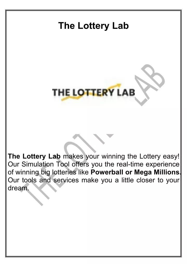 the lottery lab