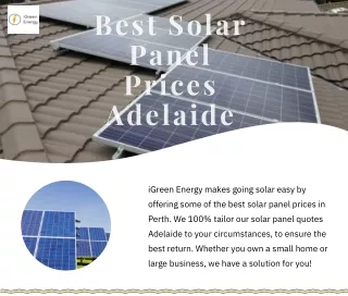 Best Solar Panel Prices Adelaide