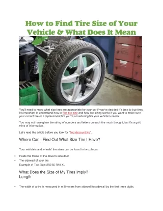 how to find tire size of your vehicle what does