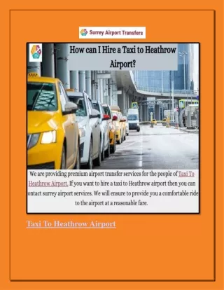 taxi to heathrow airport